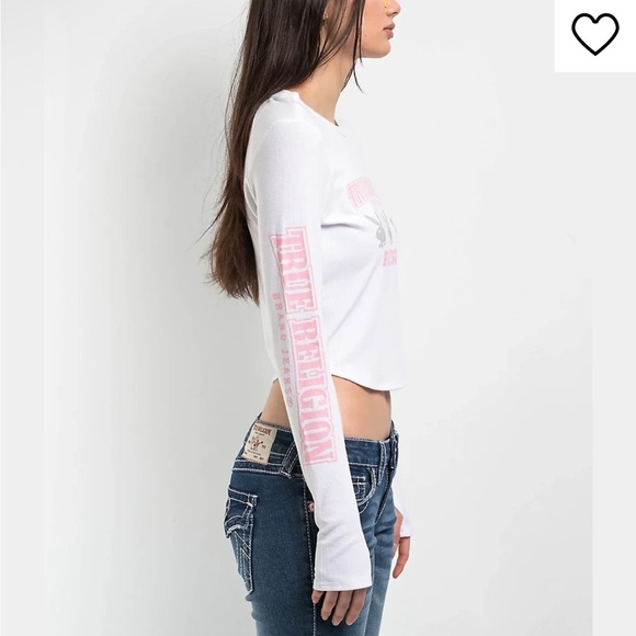 True Religion X Playboy White and Pink Top - Picture 3 of 10